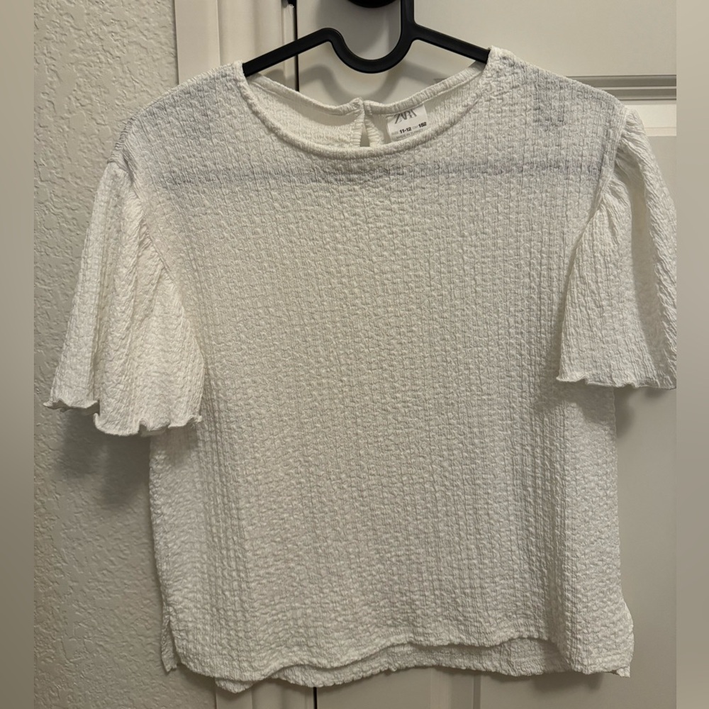 Zara girls white top